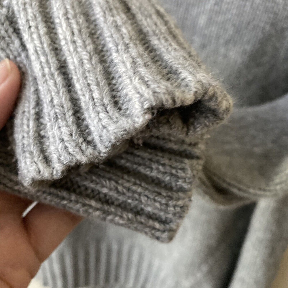 J.Crew Womens Sweater Size XS E5984 Gray Oversize Crew Neck Wool Blend - Picture 4 of 6